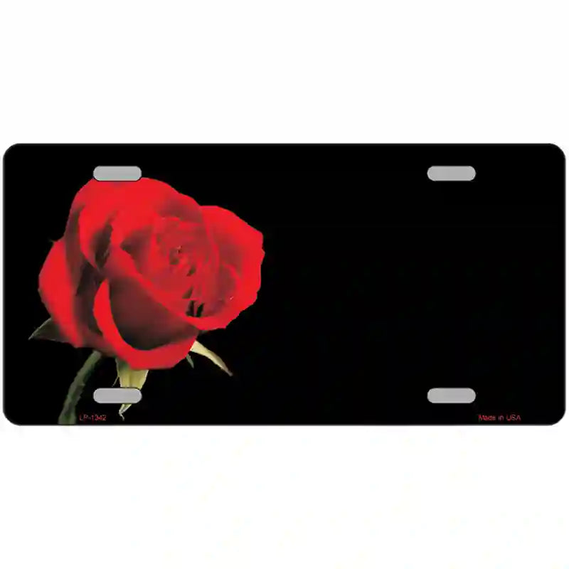 Rose Offset Novelty Metal License Plate 24" x 12" (LLP)