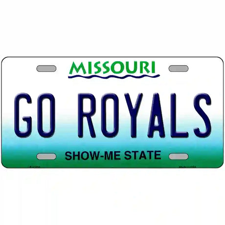 Go Royals Novelty Metal License Plate Tag 24" x 12" (LLP)