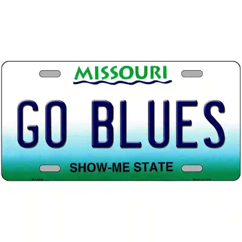 Go Blues Novelty Metal License Plate Tag 24" x 12" (LLP)