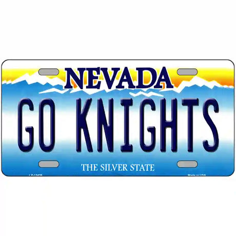 Go Golden Knights Novelty Metal License Plate Tag 24" x 12" (LLP)