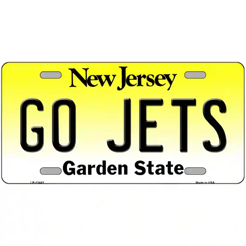 Go Jets Novelty Metal License Plate Tag 24" x 12" (LLP)