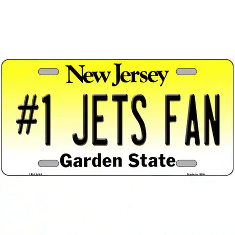 Number 1 Jets Fan Novelty Metal License Plate Tag 24" x 12" (LLP)