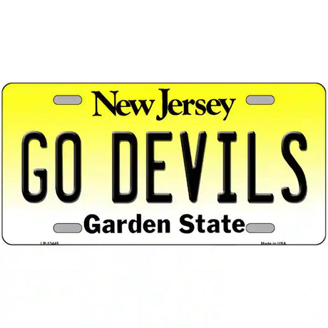 Go Devils Novelty Metal License Plate Tag 24" x 12" (LLP)