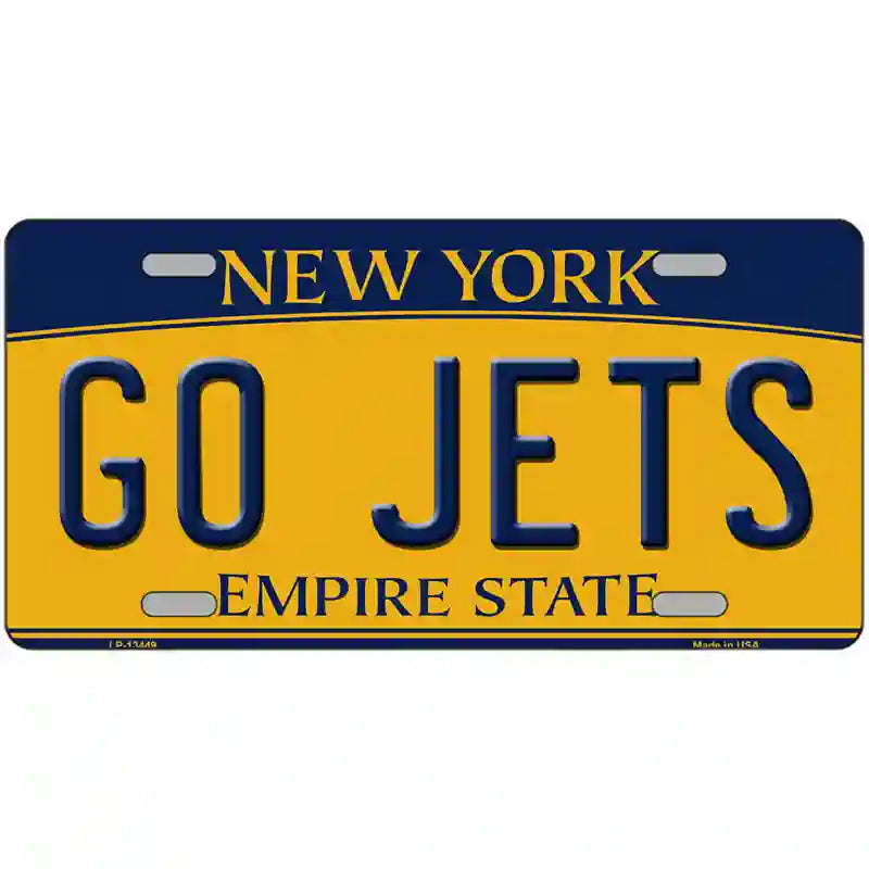 New York Go Jets Novelty Metal License Plate Tag 24" x 12" (LLP)