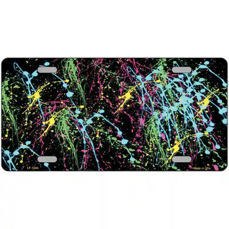 Paint Splashes Novelty Metal License Plate 24" x 12" (LLP)