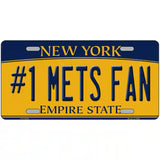 Number 1 Mets Fan Novelty Metal License Plate Tag 24" x 12" (LLP)