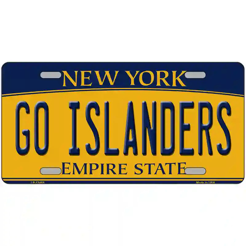 Go Islanders Novelty Metal License Plate Tag 24" x 12" (LLP)