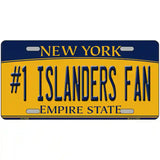 Number 1 Islanders Fan Novelty Metal License Plate Tag 24" x 12" (LLP)