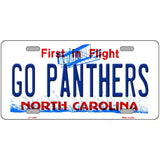 Go Panthers North Carolina Novelty Metal License Plate Tag 24" x 12" (LLP)