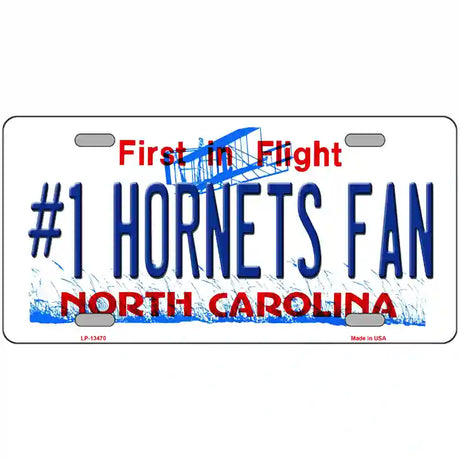 Number 1 Hornets Fan Novelty Metal License Plate Tag 24" x 12" (LLP)