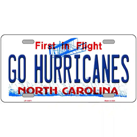 Go Hurricanes Novelty Metal License Plate Tag 24" x 12" (LLP)