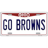 Go Browns Novelty Metal License Plate Tag 24" x 12" (LLP)