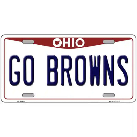 Go Browns Novelty Metal License Plate Tag 24" x 12" (LLP)