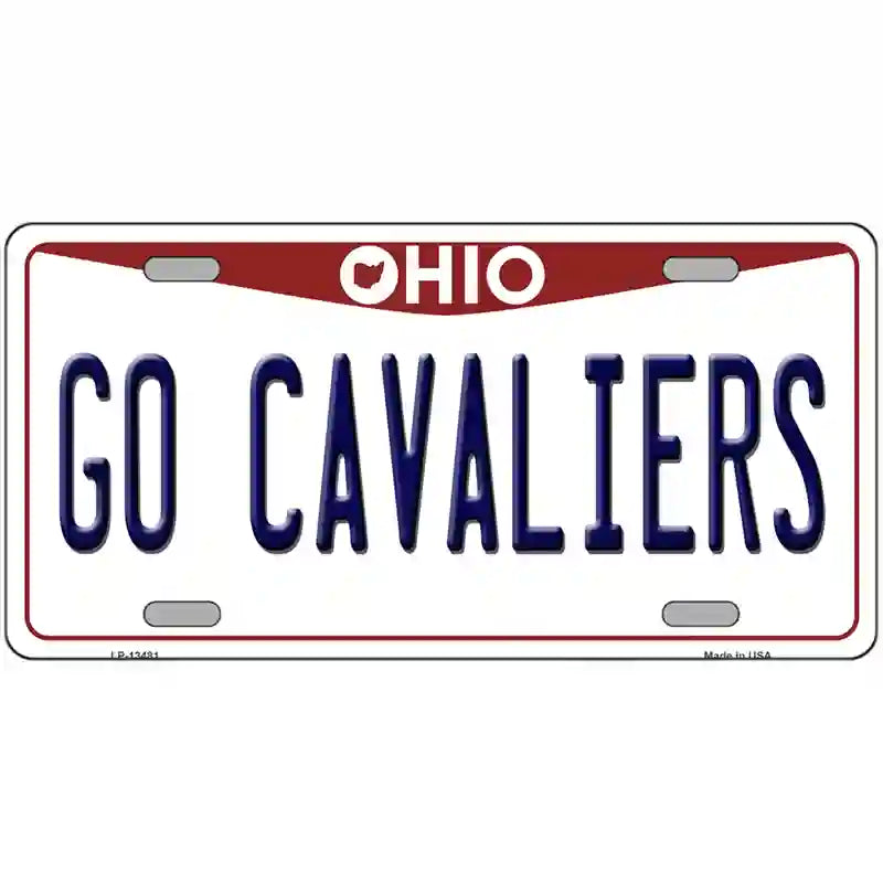 Go Cavaliers Novelty Metal License Plate Tag 24" x 12" (LLP)