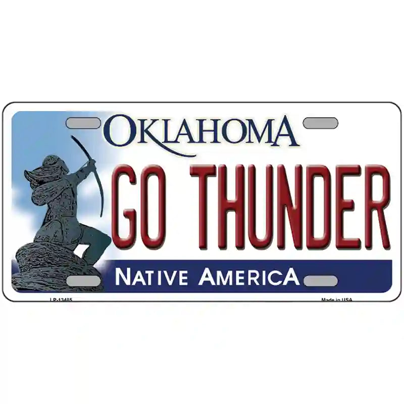 Go Thunder Novelty Metal License Plate Tag 24" x 12" (LLP)