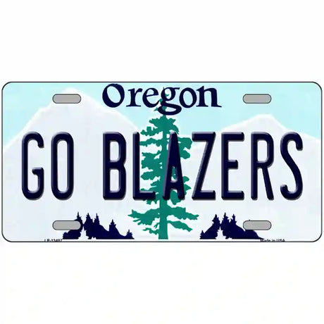 Go Blazers Novelty Metal License Plate Tag 24" x 12" (LLP)