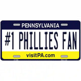 Number 1 Phillies Fan Novelty Metal License Plate Tag 24" x 12" (LLP)