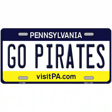 Go Pirates Novelty Metal License Plate Tag 24" x 12" (LLP)