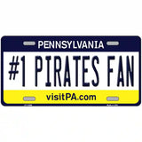 Number 1 Pirates Fan Novelty Metal License Plate Tag 24" x 12" (LLP)