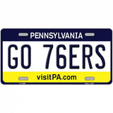 Go 76ers Novelty Metal License Plate Tag 24" x 12" (LLP)