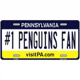 Number 1 Penguins Fan Novelty Metal License Plate Tag 24" x 12" (LLP)