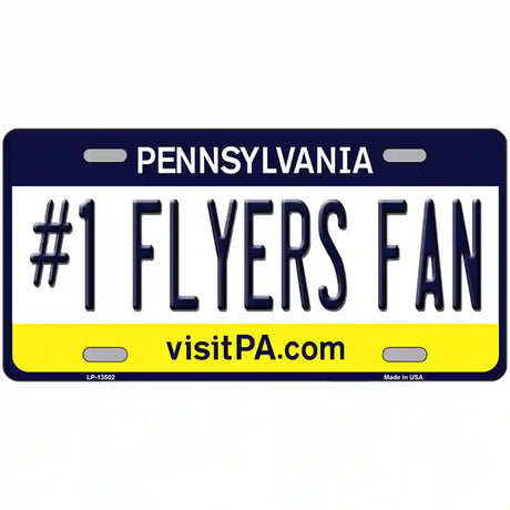 Number 1 Flyers Fan Novelty Metal License Plate Tag 24" x 12" (LLP)