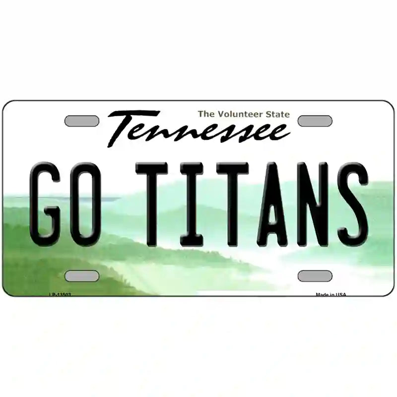 Go Titans Novelty Metal License Plate Tag 24" x 12" (LLP)