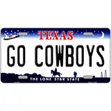 Go Cowboys Novelty Metal License Plate Tag 24" x 12" (LLP)