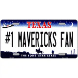 Number 1 Mavericks Fan Novelty Metal License Plate Tag 24" x 12" (LLP)