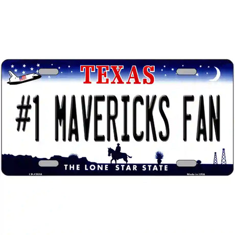 Number 1 Mavericks Fan Novelty Metal License Plate Tag 24" x 12" (LLP)