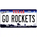 Go Rockets Novelty Metal License Plate Tag 24" x 12" (LLP)