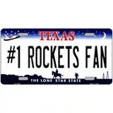 Number 1 Rockets Fan Novelty Metal License Plate Tag 24" x 12" (LLP)