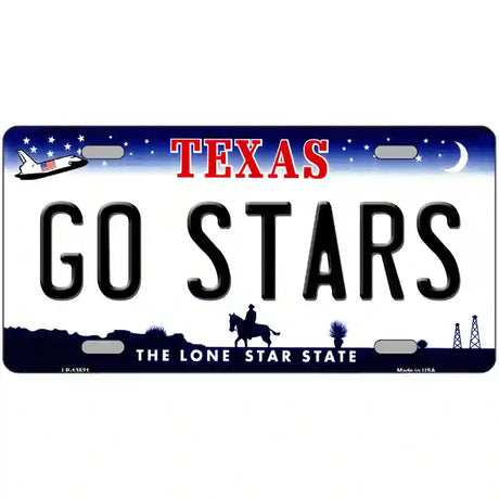 Go Stars Novelty Metal License Plate Tag 24" x 12" (LLP)