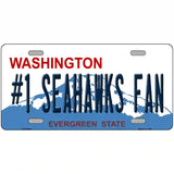 Number 1 Seahawks Fan Novelty Metal License Plate Tag 24" x 12" (LLP)