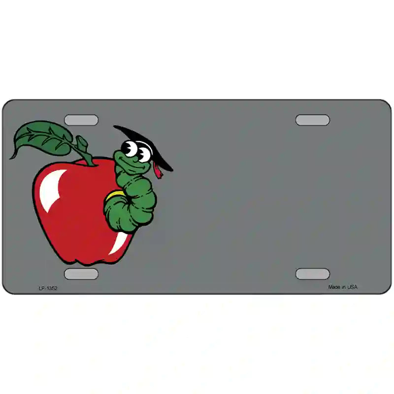 Teacher Apple Offset Novelty Metal License Plate 24" x 12" (LLP)