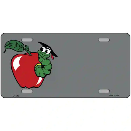 Teacher Apple Offset Novelty Metal License Plate 24" x 12" (LLP)