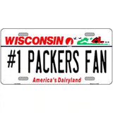 Number 1 Packers Fan Novelty Metal License Plate Tag 24" x 12" (LLP)