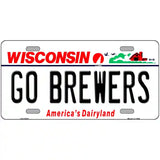 Go Brewers Novelty Metal License Plate Tag 24" x 12" (LLP)