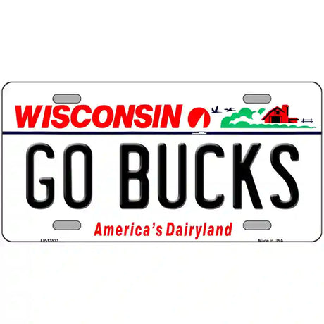 Go Bucks Novelty Metal License Plate Tag 24" x 12" (LLP)