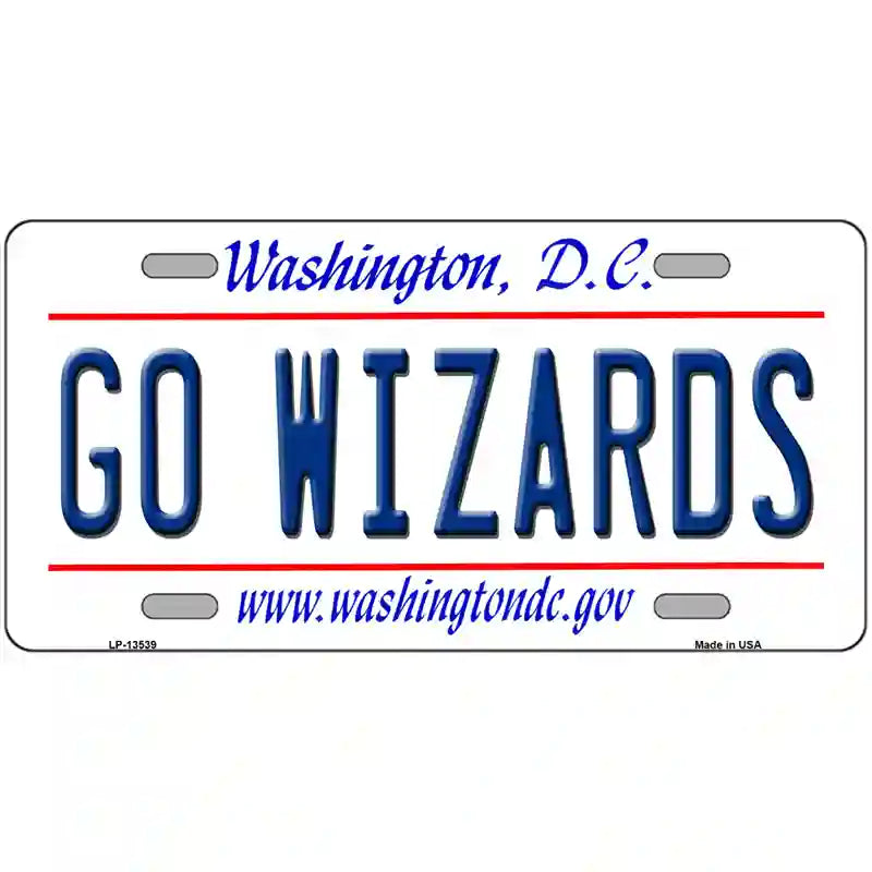 Go Wizards Novelty Metal License Plate Tag 24" x 12" (LLP)