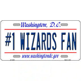 Number 1 Wizards Fan Novelty Metal License Plate Tag 24" x 12" (LLP)