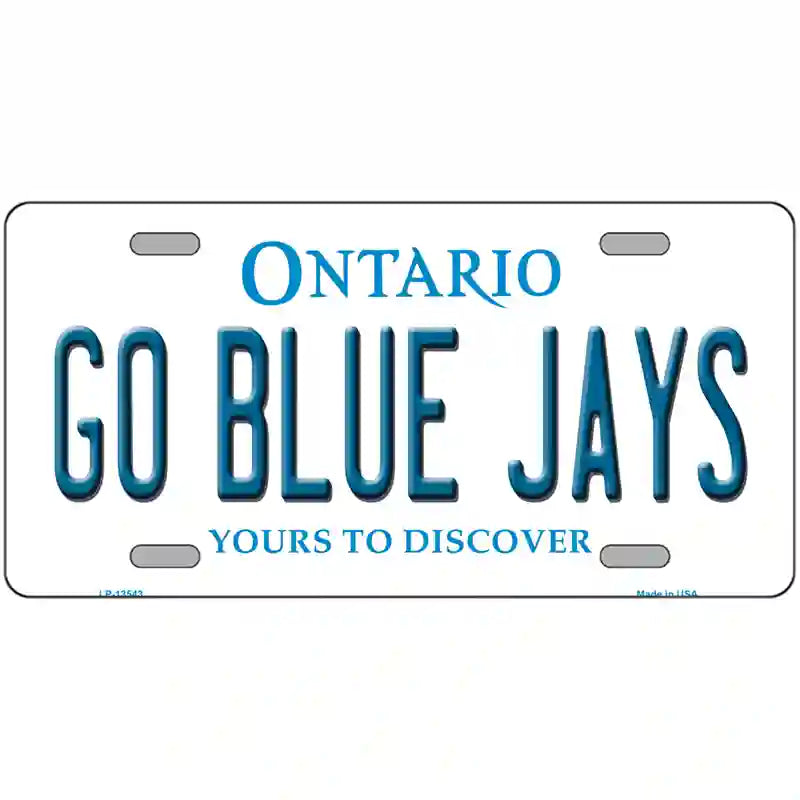 Go Blue Jays Novelty Metal License Plate Tag 24" x 12" (LLP)