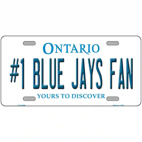 Number 1 Blue Jays Fan Novelty Metal License Plate Tag 24" x 12" (LLP)