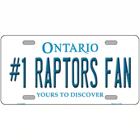 Number 1 Raptors Fan Novelty Metal License Plate Tag 24" x 12" (LLP)