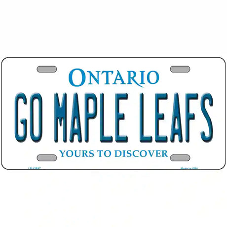 Go Maple Leafs Novelty Metal License Plate Tag 24" x 12" (LLP)