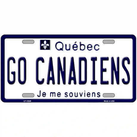 Go Canadiens Novelty Metal License Plate Tag 24" x 12" (LLP)