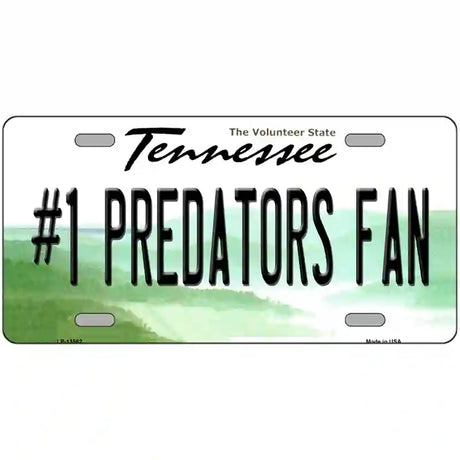 Number 1 Predators Fan Novelty Metal License Plate Tag 24" x 12" (LLP)