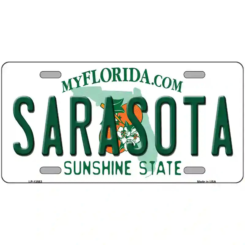 Sarasota Florida Novelty Metal License Plate 24" x 12" (LLP)