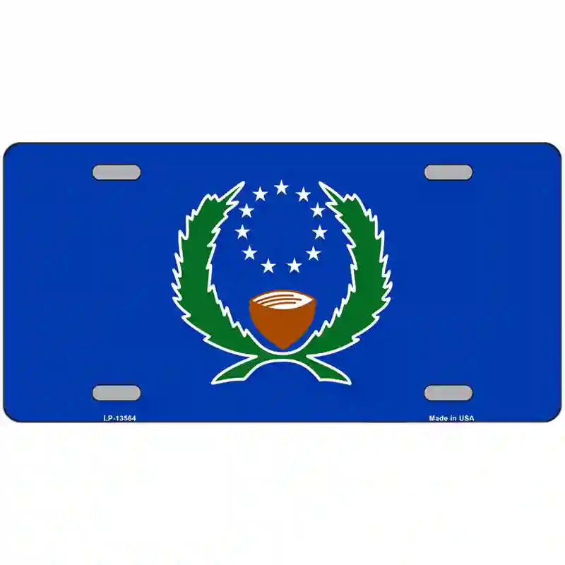 Pohnpei Flag Metal Novelty License Plate 24" x 12" (LLP)