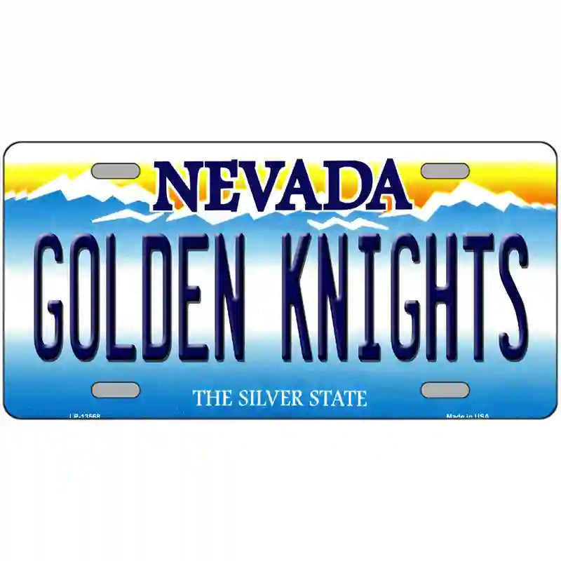 Golden Knights Novelty Metal License Plate Tag 24" x 12" (LLP)